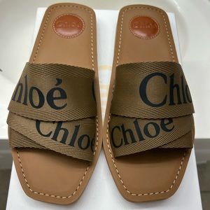 Chloe Women’s Woody Logo Slide Sandals